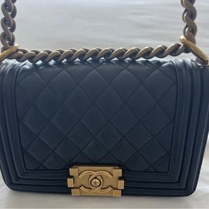 CHANEL BLACK BOY BAG SMALL